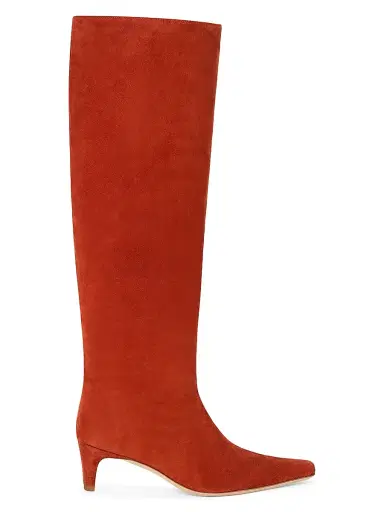 Staud Women's Wally Suede Knee-High Boots - Pine | Thumbnail 4 Staud Women's Wally Suede Knee-High Boots - Pine | Thumbnail 4