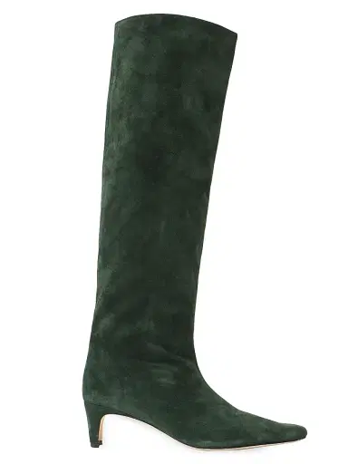 Staud Women's Wally Suede Knee-High Boots - Pine | Thumbnail 1 Staud Women's Wally Suede Knee-High Boots - Pine | Thumbnail 1