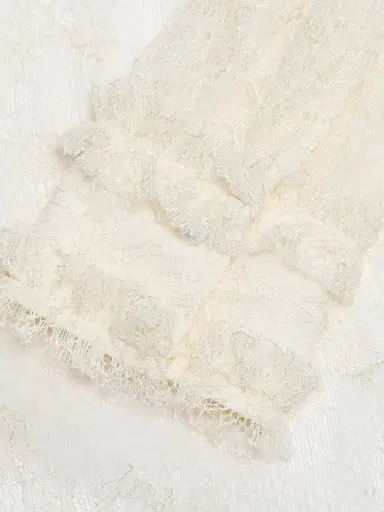 Ulla Johnson Women's Iliana Tieneck Lace Blouse - Pearl | Thumbnail 7