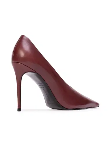 Black Suede Studio Women's Jona 100MM Leather Pumps - Bordeaux Leather - Size 8.5 | Thumbnail 5