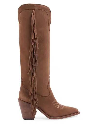 Partlow Women's Cami 90MM Fringed Suede Knee-High Boots - Brown - Size 11 | Thumbnail 1 Partlow Women's Cami 90MM Fringed Suede Knee-High Boots - Brown - Size 11 | Thumbnail 1