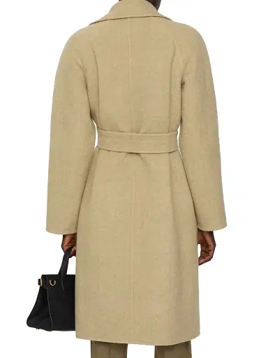 Burberry Women's Turnbridge Wool Reversiable Wrap Coat - Sand Ip Check | Thumbnail 6