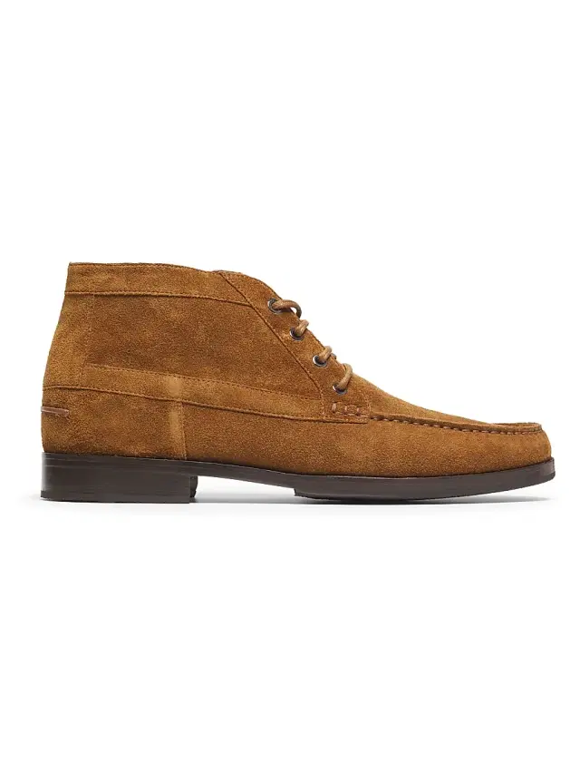 Manolo Blahnik Men's Rhinebeck Suede Derby Shoes - Dark Brown