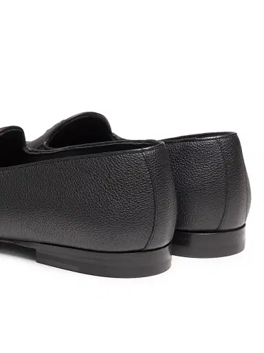 Manolo Blahnik Men's Lennox Leather Tassel Loafers - Black - Size 12 | Thumbnail 3