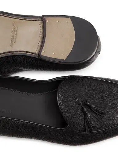 Manolo Blahnik Men's Lennox Leather Tassel Loafers - Black - Size 12 | Thumbnail 4