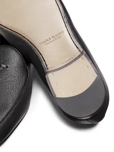 Manolo Blahnik Men's Lennox Leather Tassel Loafers - Black - Size 12 | Thumbnail 5
