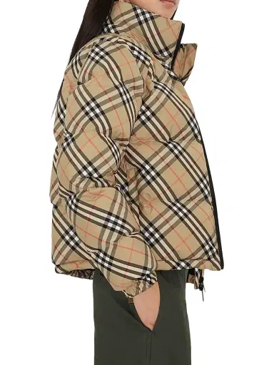 Burberry Women's Check Down Puffer Jacket - Sand Ip Check - Size XL | Thumbnail 4 Burberry Women's Check Down Puffer Jacket - Sand Ip Check - Size XL | Thumbnail 4