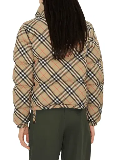 Burberry Women's Check Down Puffer Jacket - Sand Ip Check - Size XL | Thumbnail 5 Burberry Women's Check Down Puffer Jacket - Sand Ip Check - Size XL | Thumbnail 5