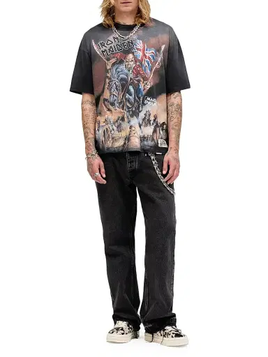 Represent Men's Iron Maiden Steed T-Shirt - Stained Black | Thumbnail 2 Represent Men's Iron Maiden Steed T-Shirt - Stained Black | Thumbnail 2