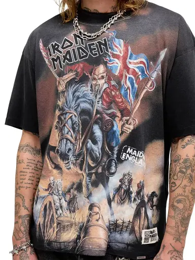 Represent Men's Iron Maiden Steed T-Shirt - Stained Black | Thumbnail 7 Represent Men's Iron Maiden Steed T-Shirt - Stained Black | Thumbnail 7