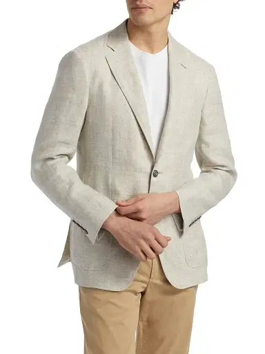 Canali Men's Kei Linen-Wool Sportcoat - Light Tan - Size 42 | Thumbnail 3 Canali Men's Kei Linen-Wool Sportcoat - Light Tan - Size 42 | Thumbnail 3