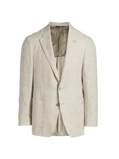 Canali Men's Kei Linen-Wool Sportcoat - Light Tan - Size 42 | Thumbnail 1 Canali Men's Kei Linen-Wool Sportcoat - Light Tan - Size 42 | Thumbnail 1