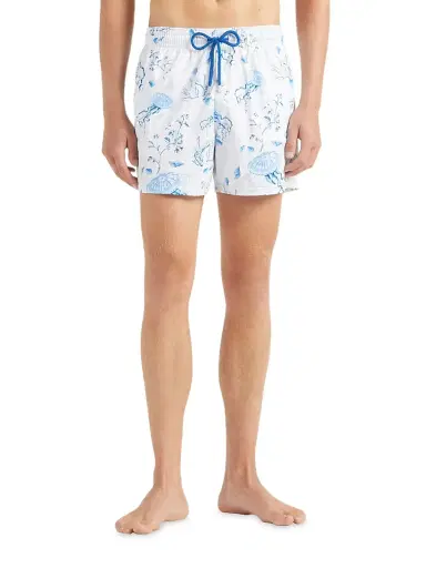 Vilebrequin Men's Medusa & Shells Stretch Swim Trunks - Blanc - Size Medium | Thumbnail 3 Vilebrequin Men's Medusa & Shells Stretch Swim Trunks - Blanc - Size Medium | Thumbnail 3