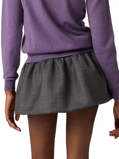 Miu Miu Women's Prince of Wales Miniskirt - Grey | Thumbnail 3 Miu Miu Women's Prince of Wales Miniskirt - Grey | Thumbnail 3