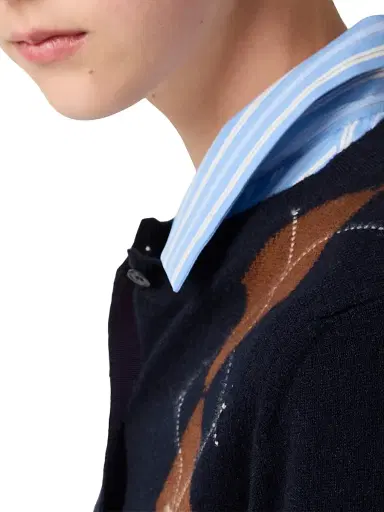 Miu Miu Women's Cashmere Cardigan - Blue - Size 0 | Thumbnail 4 Miu Miu Women's Cashmere Cardigan - Blue - Size 0 | Thumbnail 4