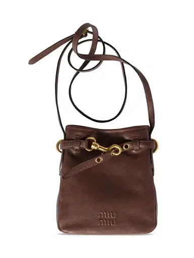 Miu Miu Women's Nappa Leather Pouch - Beige Khaki | Thumbnail 11