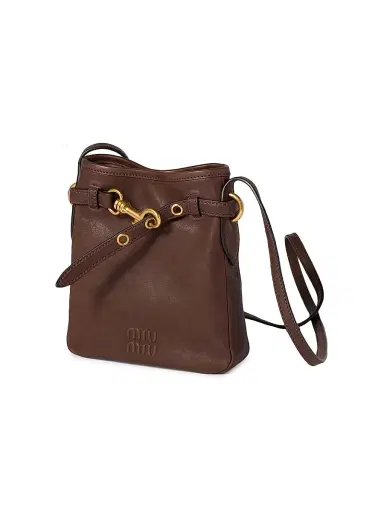 Miu Miu Women's Nappa Leather Pouch - Beige Khaki | Thumbnail 12