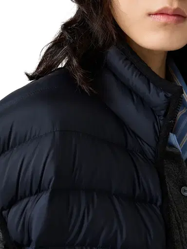 Miu Miu Women's Light Pongé Down Vest | Thumbnail 4 Miu Miu Women's Light Pongé Down Vest | Thumbnail 4