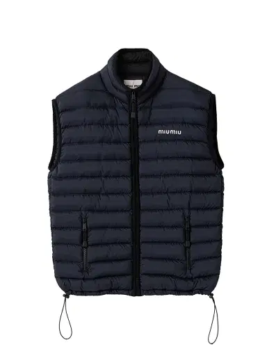 Miu Miu Women's Light Pongé Down Vest | Thumbnail 1 Miu Miu Women's Light Pongé Down Vest | Thumbnail 1