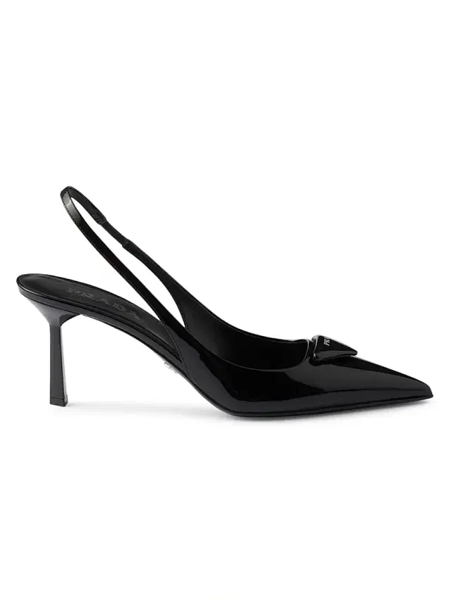 Prada Women's Patent Leather Slingback Pumps - Black