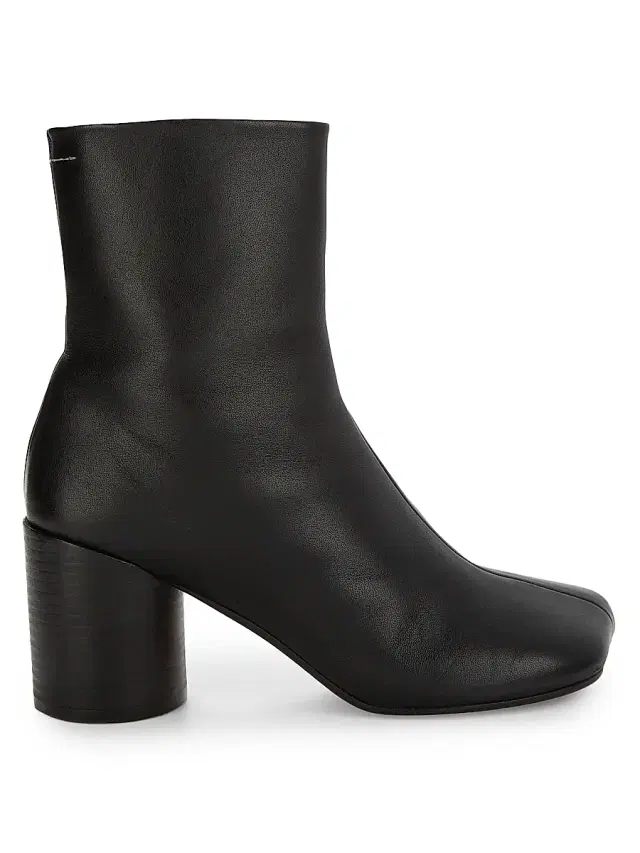 MM6 Maison Margiela Women's Anatomic 70MM Leather Ankle Boots - Black