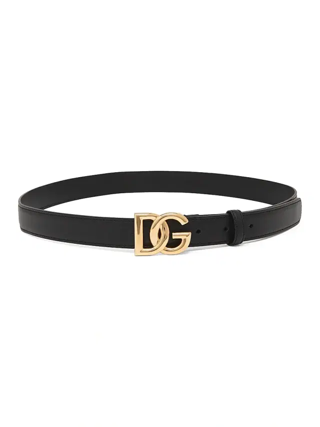 Dolce & Gabbana Women's Leather Logo Buckle Belt - Black