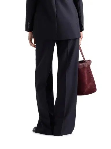Prada Women's Wool Pants - Blue | Thumbnail 3 Prada Women's Wool Pants - Blue | Thumbnail 3