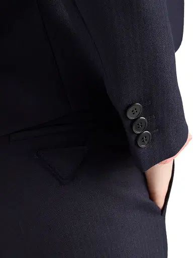 Prada Women's Wool Pants - Blue | Thumbnail 4 Prada Women's Wool Pants - Blue | Thumbnail 4