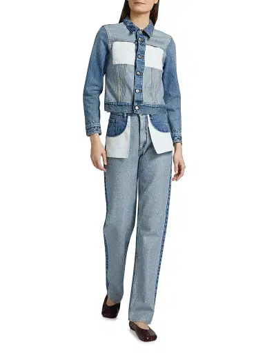 MM6 MAISON MARGIELA Women's Reversed Five-Pocket Straight-Leg Jeans | Thumbnail 2 MM6 MAISON MARGIELA Women's Reversed Five-Pocket Straight-Leg Jeans | Thumbnail 2
