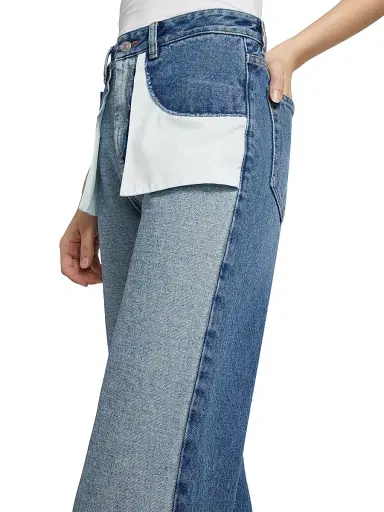 MM6 MAISON MARGIELA Women's Reversed Five-Pocket Straight-Leg Jeans | Thumbnail 6 MM6 MAISON MARGIELA Women's Reversed Five-Pocket Straight-Leg Jeans | Thumbnail 6