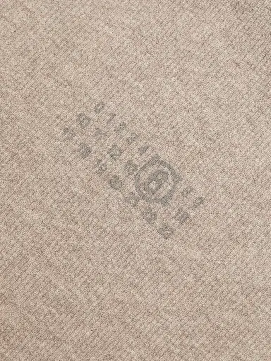 MM6 MAISON MARGIELA Women's Stretch Cotton-Virgin Wool T-Shirt - Taupe | Thumbnail 7