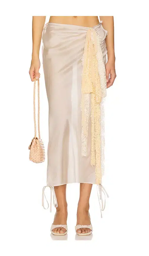 Midi Skirt With Lace Detail