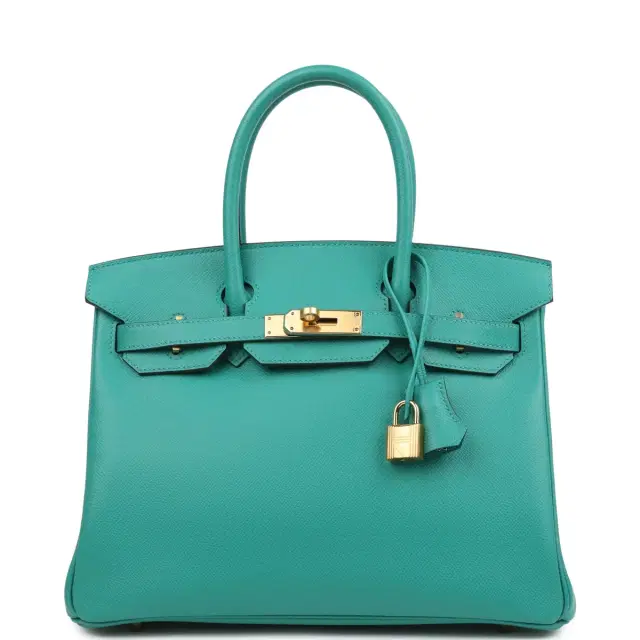hermes Hermes Birkin 30 Vert Verone Epsom Gold Hardware