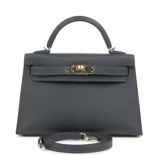hermes Hermes Kelly Sellier 20 Ardoise Epsom Electrum Hardware