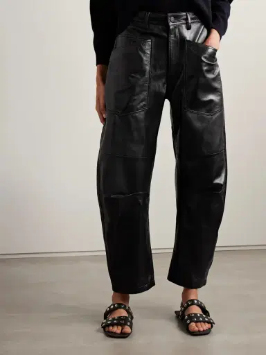 Nili Lotan Shon Leather Barrel-leg Pants | Thumbnail 3 Nili Lotan Shon Leather Barrel-leg Pants | Thumbnail 3