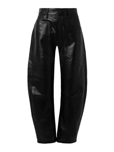 Nili Lotan Shon Leather Barrel-leg Pants | Thumbnail 1 Nili Lotan Shon Leather Barrel-leg Pants | Thumbnail 1