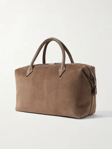 Métier Vérité City Medium Braided Leather-trimmed Suede Tote | Thumbnail 3
