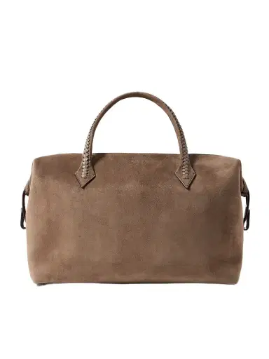 Métier Vérité City Medium Braided Leather-trimmed Suede Tote | Thumbnail 1