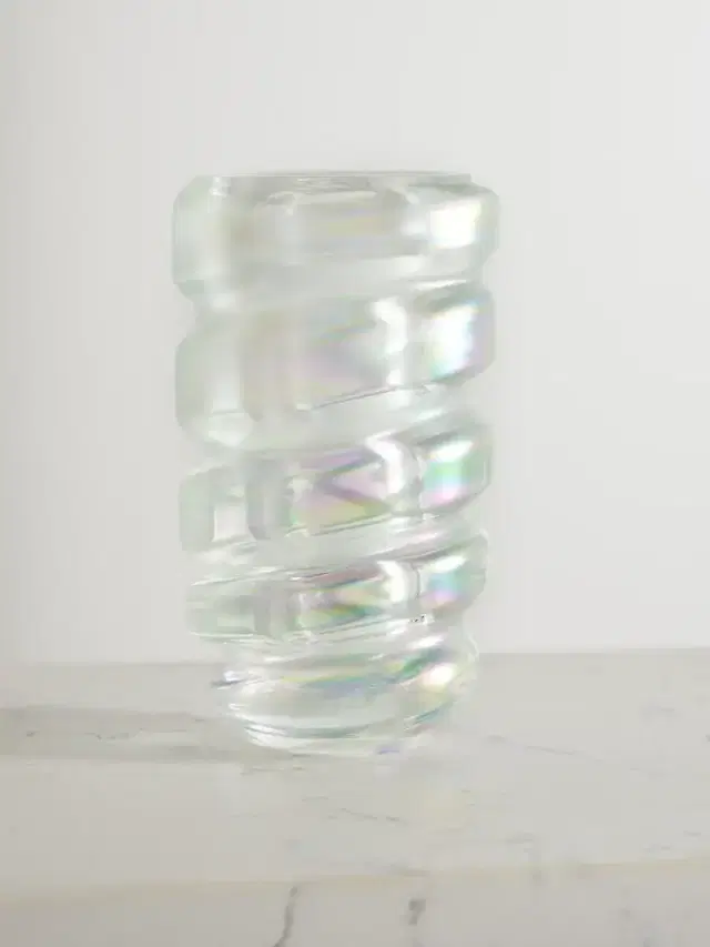Lucy Cellophane Iridescent Murano Glass Vase