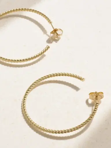 David Yurman Cablespira® 18-karat Gold Hoop Earrings | Thumbnail 3 David Yurman Cablespira® 18-karat Gold Hoop Earrings | Thumbnail 3