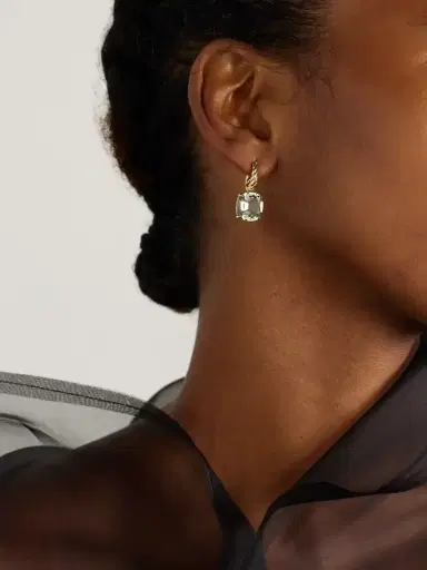 David Yurman Marbella 18-karat Gold Prasiolite Hoop Earrings | Thumbnail 2 David Yurman Marbella 18-karat Gold Prasiolite Hoop Earrings | Thumbnail 2