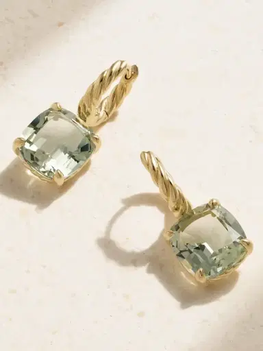 David Yurman Marbella 18-karat Gold Prasiolite Hoop Earrings | Thumbnail 3 David Yurman Marbella 18-karat Gold Prasiolite Hoop Earrings | Thumbnail 3