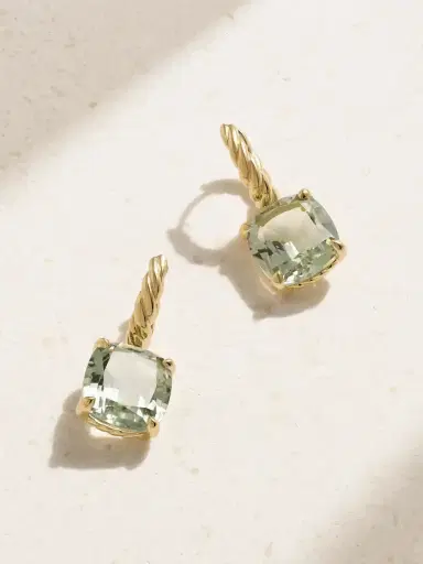 David Yurman Marbella 18-karat Gold Prasiolite Hoop Earrings | Thumbnail 1 David Yurman Marbella 18-karat Gold Prasiolite Hoop Earrings | Thumbnail 1