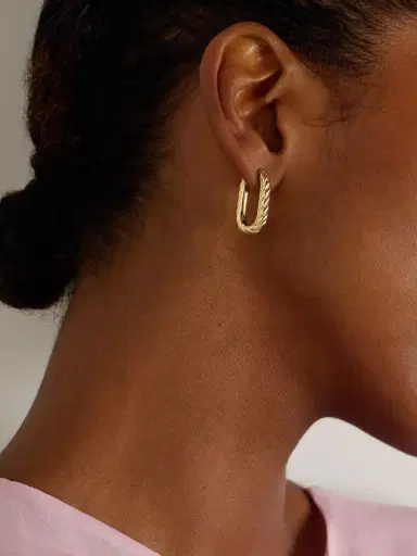 David Yurman Dy Madison® 18-karat Gold Hoop Earrings | Thumbnail 2