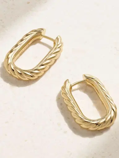 David Yurman Dy Madison® 18-karat Gold Hoop Earrings | Thumbnail 3