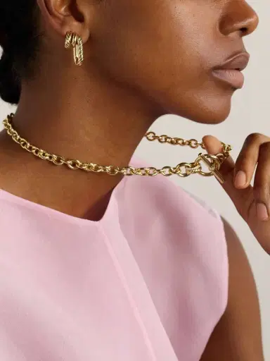 David Yurman Dy Madison® 18-karat Gold Hoop Earrings | Thumbnail 4