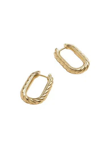 David Yurman Dy Madison® 18-karat Gold Hoop Earrings | Thumbnail 1