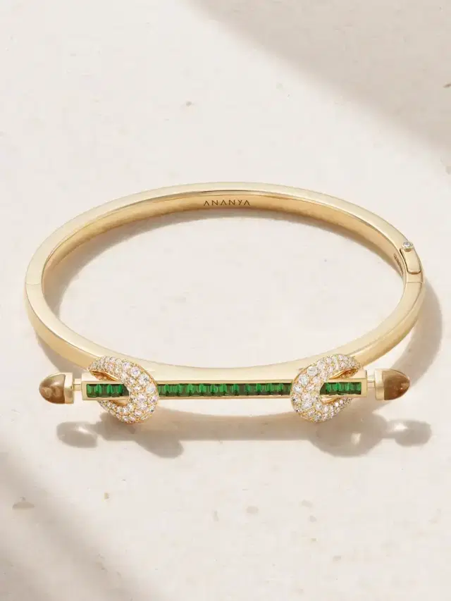 Chakra 18-karat Gold Multi-stone Bracelet