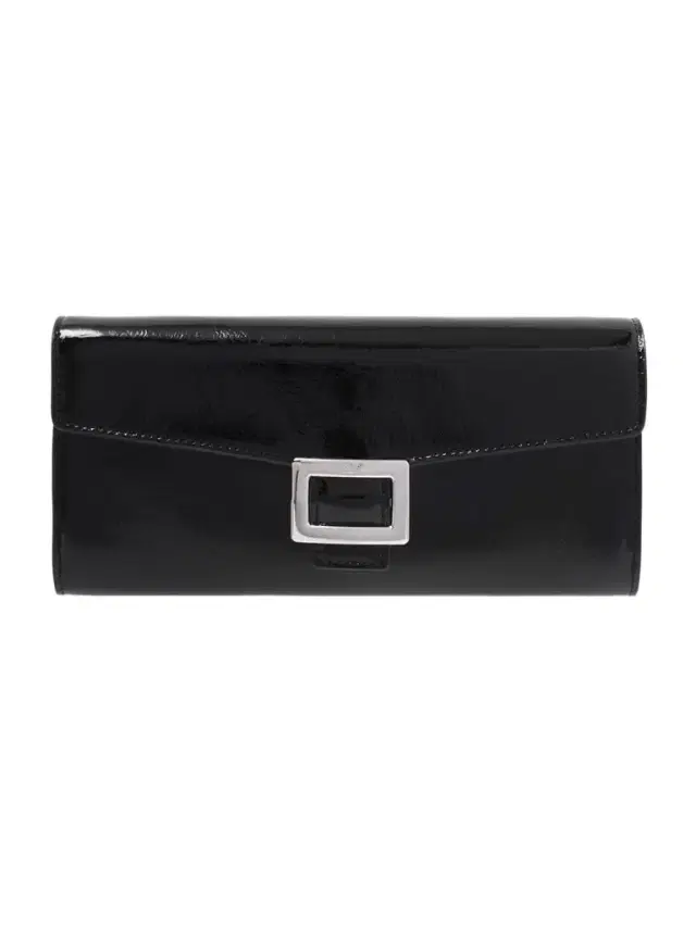Roger Vivier Belle Vivier Buckled Patent-leather Clutch