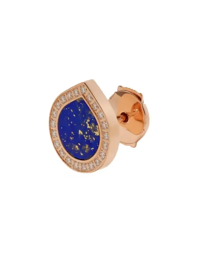 Repossi Antifer 18-karat Rose Gold, Lapis Lazuli And Diamond Single Earring